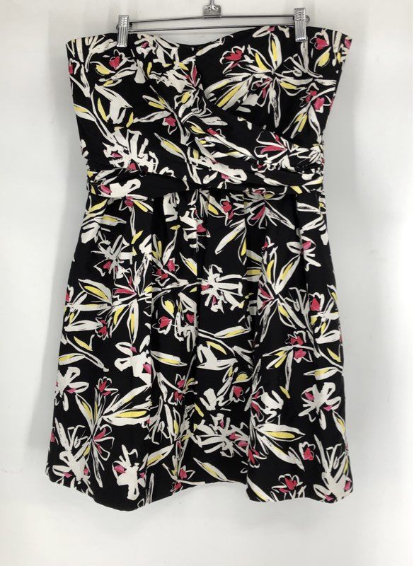 Milly Women's Black Floral Mini Dress - Size 12