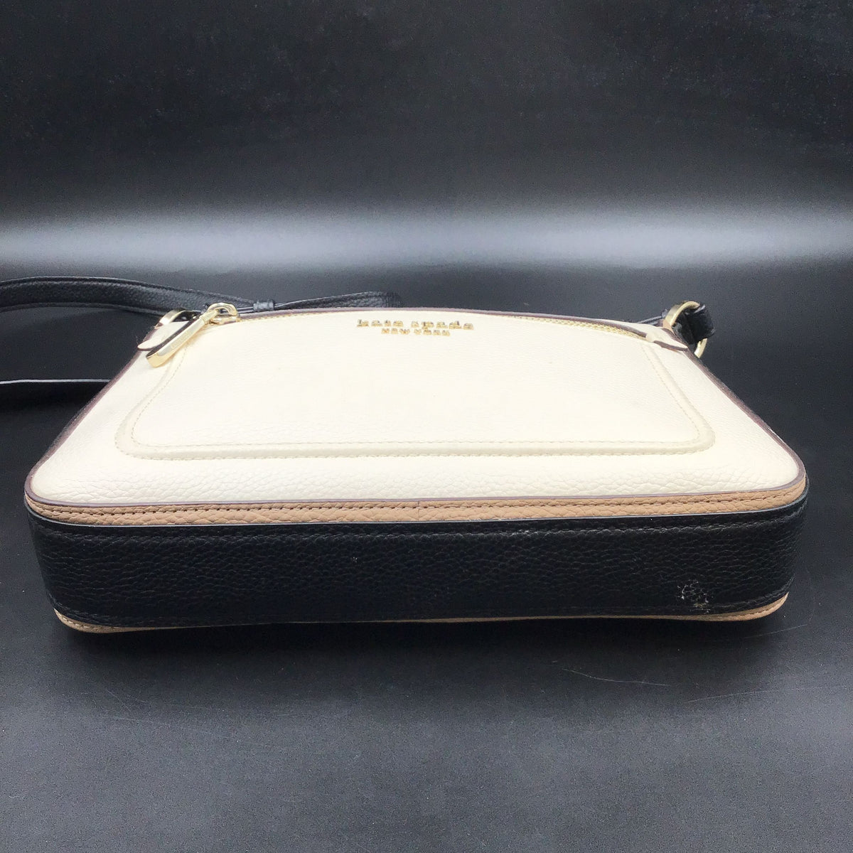 Kate Spade Cream\Black\Tan 'Hudson Color Block' Crossbody Bag (+COA)