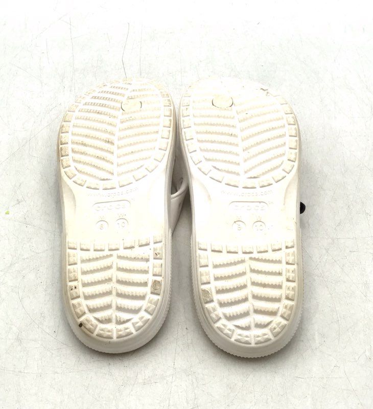 Crocs Women&#39;s White Casual Slip-On Flip-Flop Sandals - Size 10