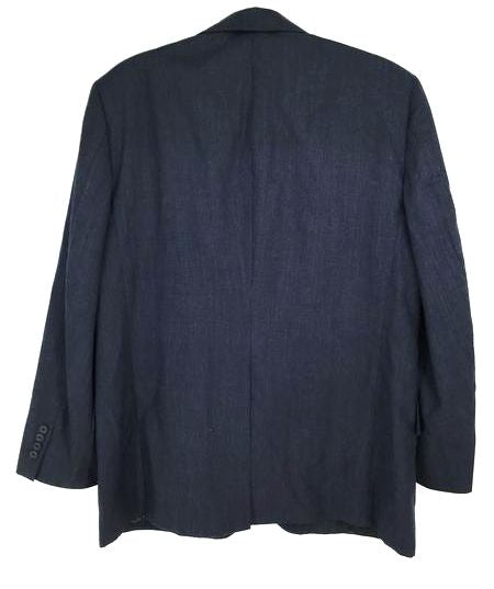 Christian Dior Men&#39;s Navy Blue Low-Moisture Blazer - Size Measured