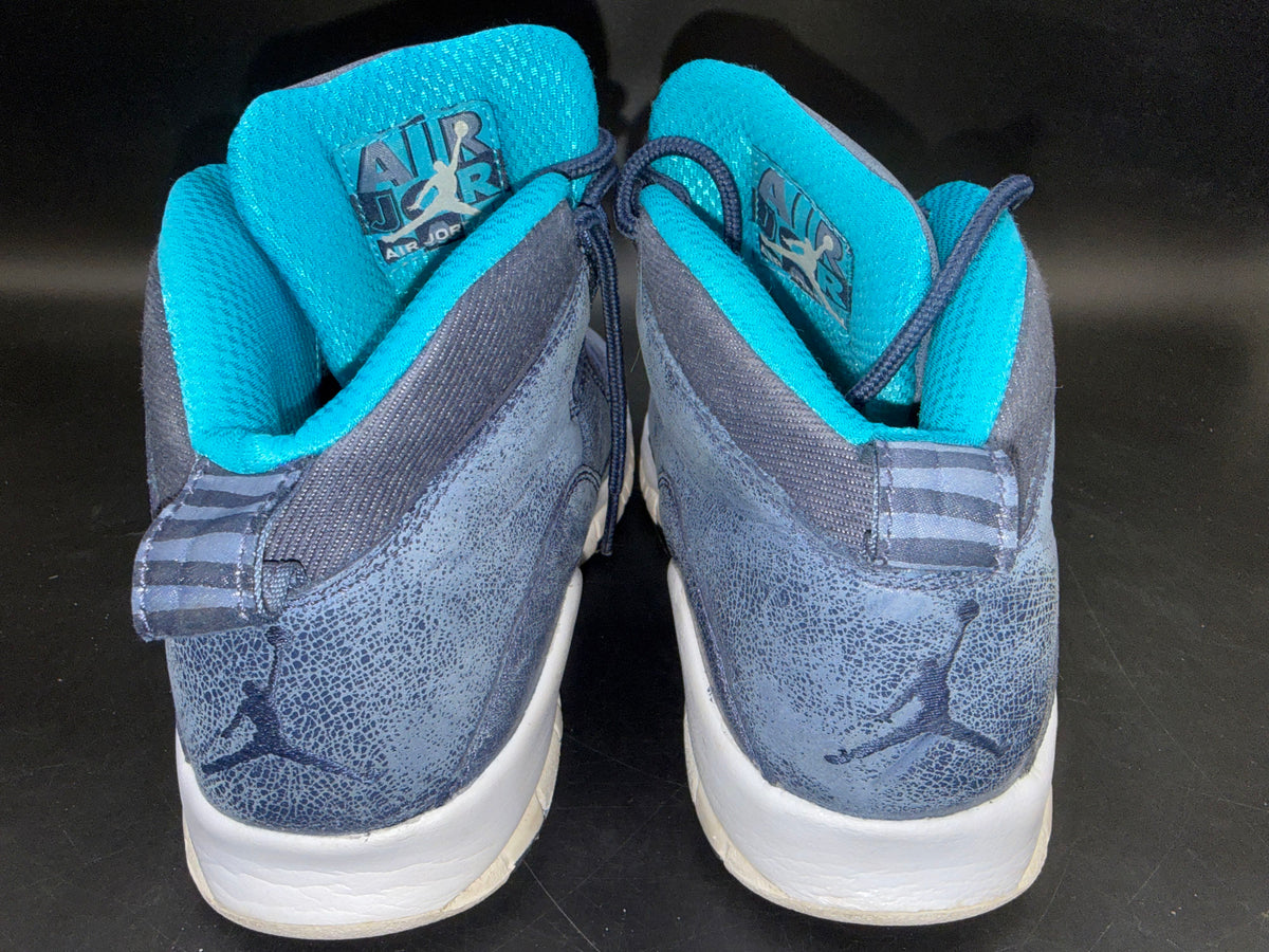 Nike Air Jordan 10 Retro Los Angeles Ocean Fog Blue Sneakers Size 5.5Y COA