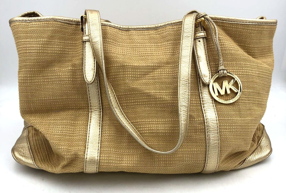 Authentic Michael Kors Tan Luxury Tote Bag - Size Large COA Included