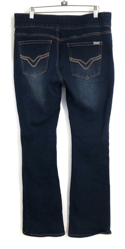 Vintage Harley-Davidson Women's Pull-On Bootcut Stretch Jeans Dark Wash Sz 31
