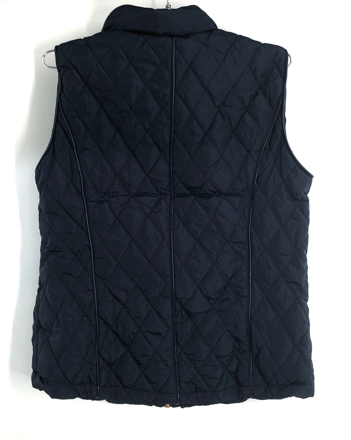 Palomares Fashions Of Calif Women's Navy Quilted Vest Faux Fur Lined NWT Sz XL