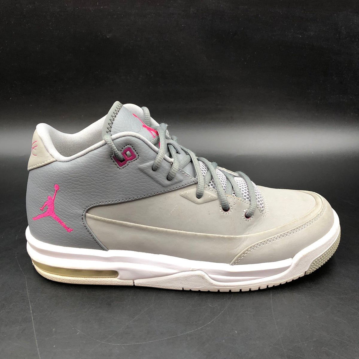 Nike Air Jordan Flight Origin 3 Wolf Grey Vivid Pink Basketball Size 8.5Y COA