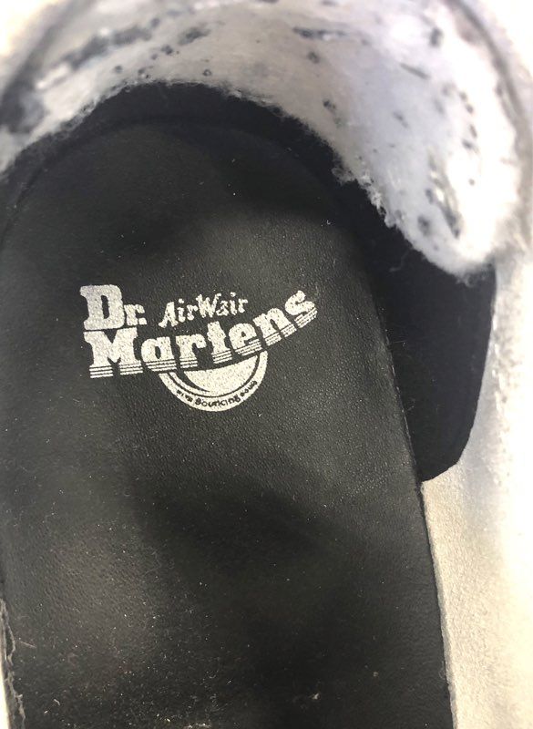 Vintage Dr. Martens Black White Leather Platform Chunky Derby Shoes