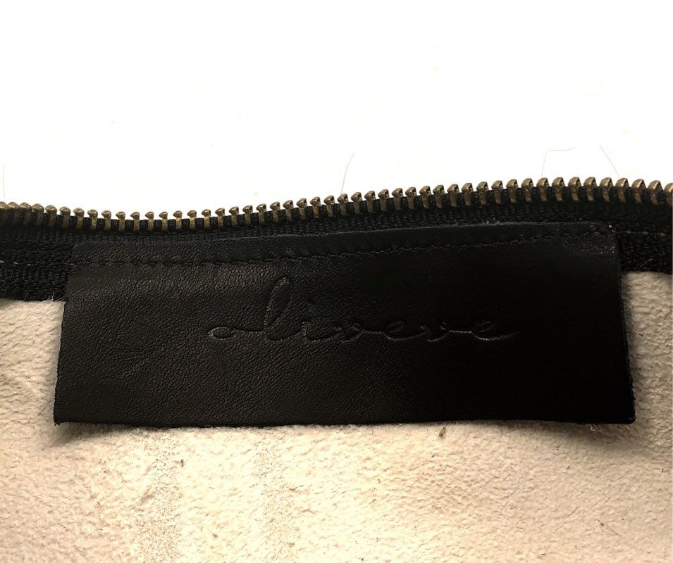 Oliveve Brown Natural Deer Tail Fur Leather Pouch Clutch Bag NWT