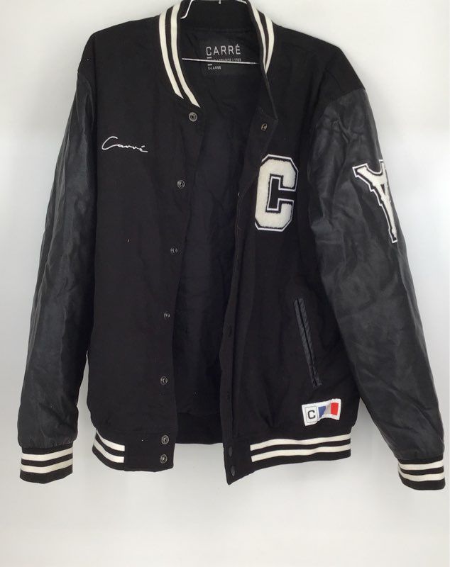 Carre Men&#39;s Black Varsity Jacket - Size XL