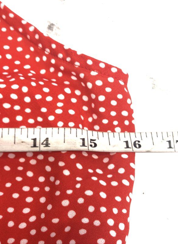 Bahia Women's Red Polka Dot Talia Beach Maxi Dress Ruffle Lace Up NWT Size M