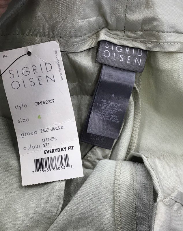 NWT Sigrid Olsen Women&#39;s Gray Straight Leg Dress Pants - Size 4