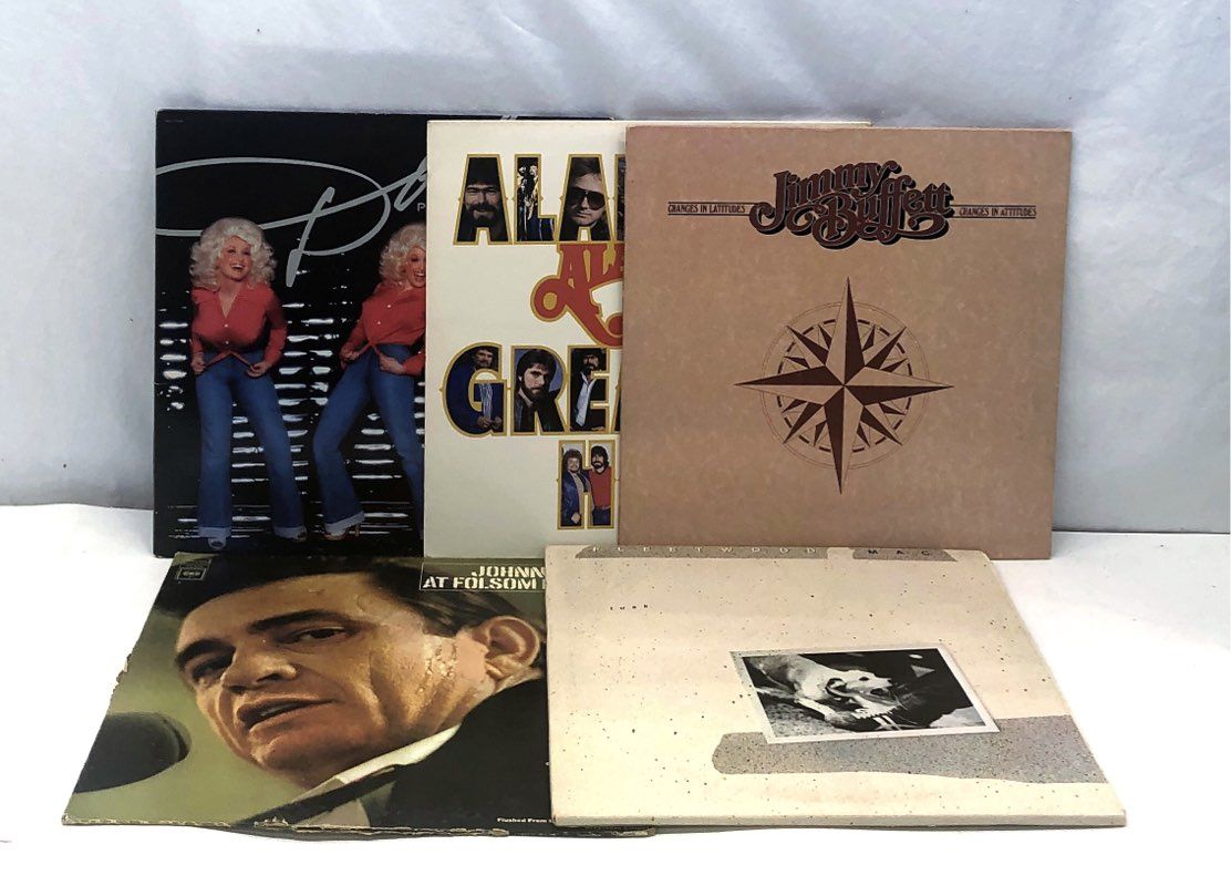 Johnny Cash + 4 LP Lot Classic Rock Country 1960s-1980s See Photos
