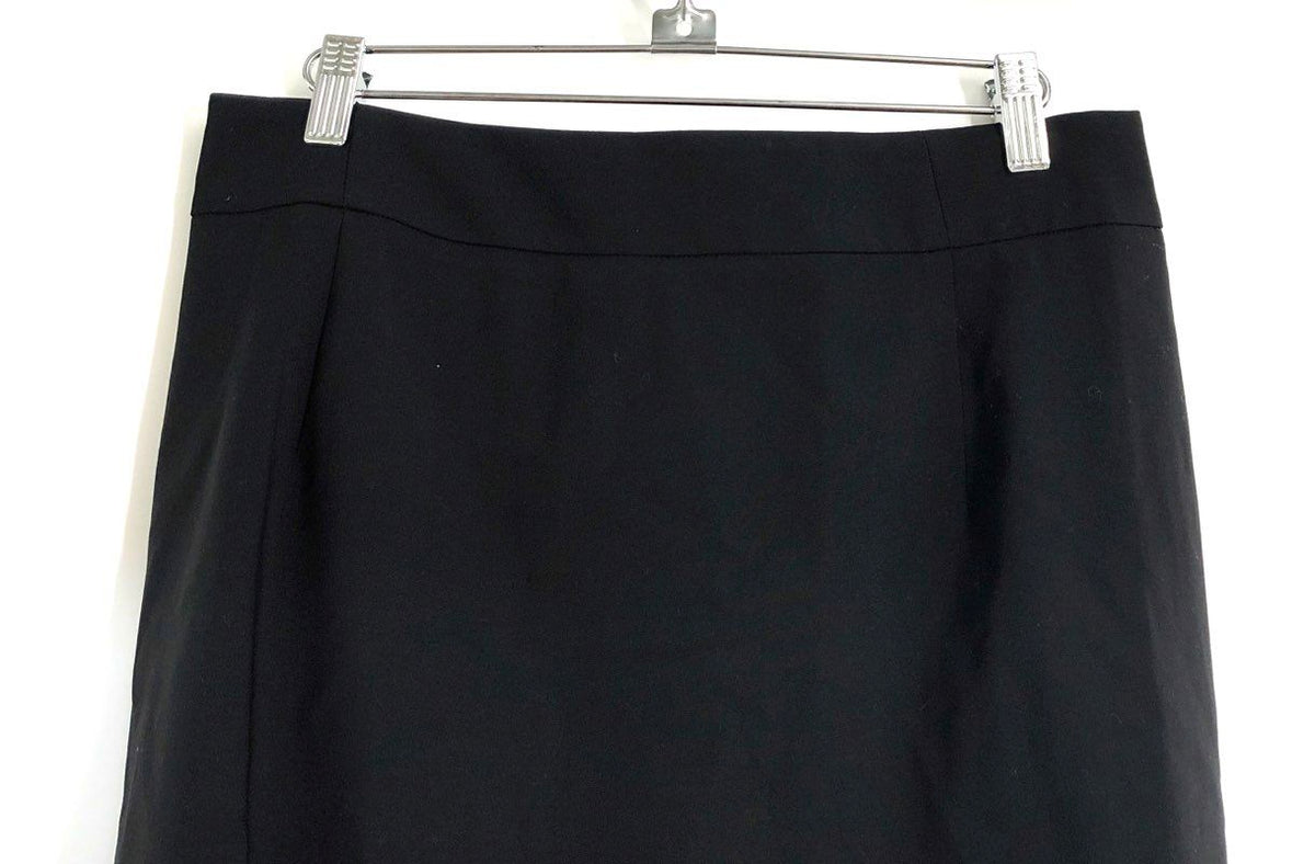Theory Women's Black Joanie 2 Sevona Virgin Wool Stretch Pencil Skirt Sz 6 NWT