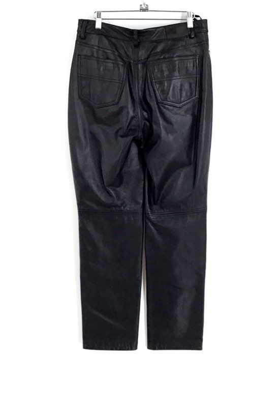 Tommy Hilfiger Women&#39;s Black Leather Straight Leg Dress Pants - Size 8