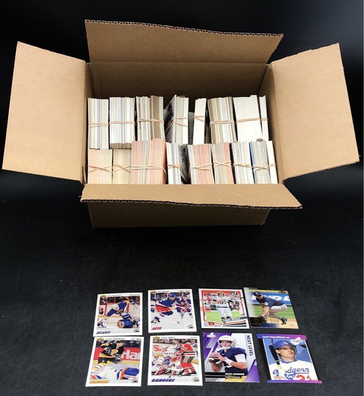 12.1 Lbs. Lot Of Mixed Sports Baseball MLB & More Cards. Medium Box, Unsorted