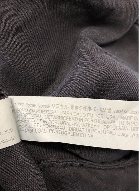 Massimo Dutti Women's Black 100% Lyocell Utility Button Down Shirt Sz 2
