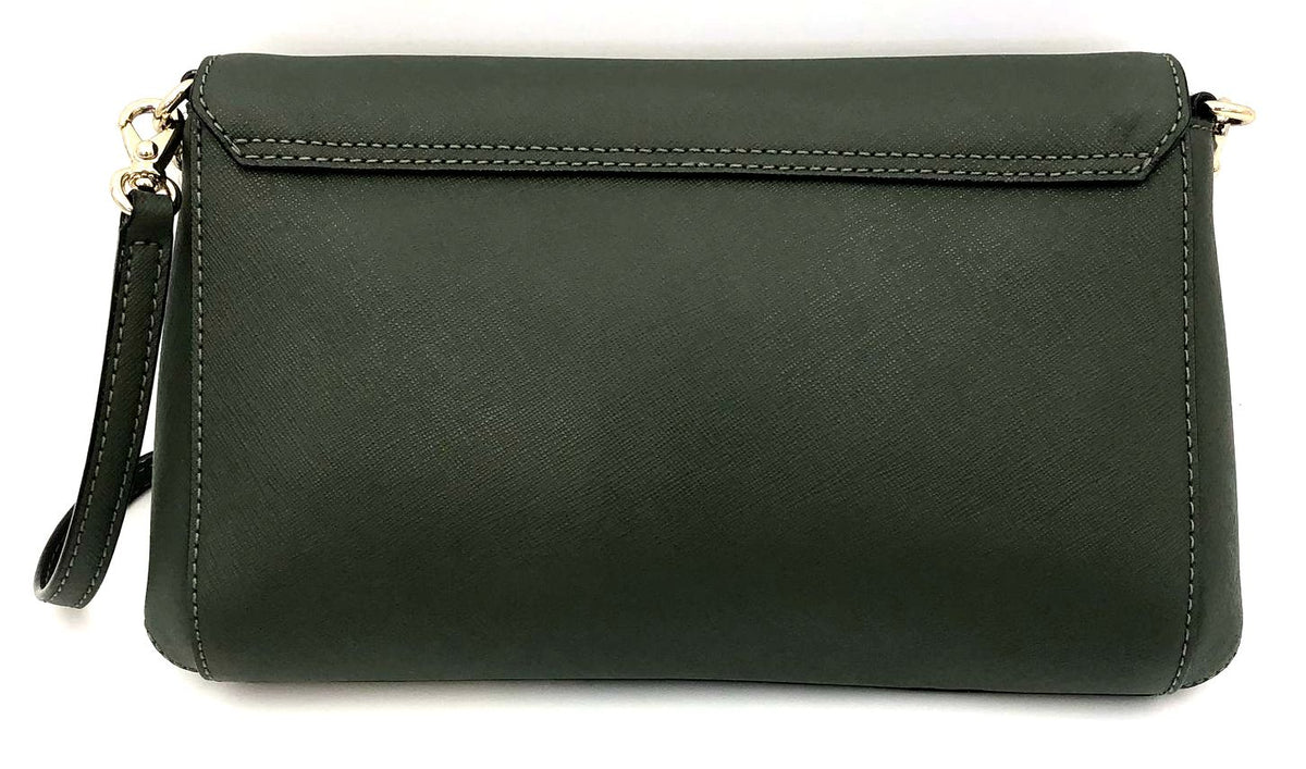 Kate Spade 'Laurel Way Greer' Olive Green Saffiano Leather Crossbody Bag (+COA)