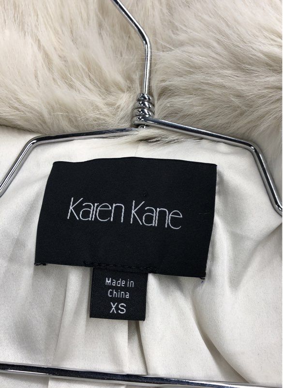 NWT Karen Kane Women's Ivory Faux Fur Crop Jacket - Size XS