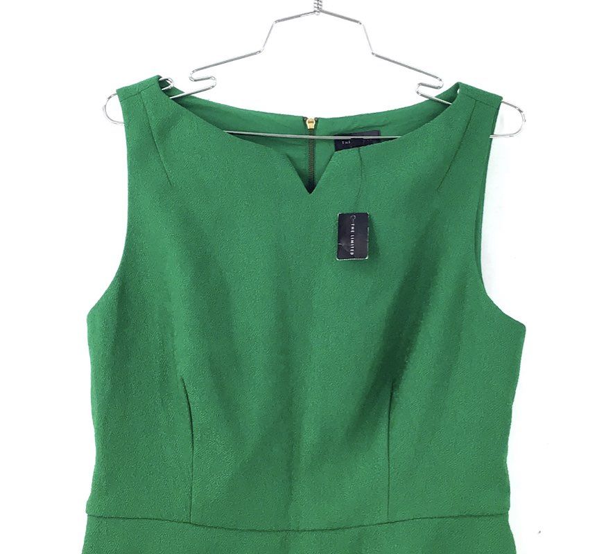 NWT The Limited Women's Green Sheath Dress - Size 8