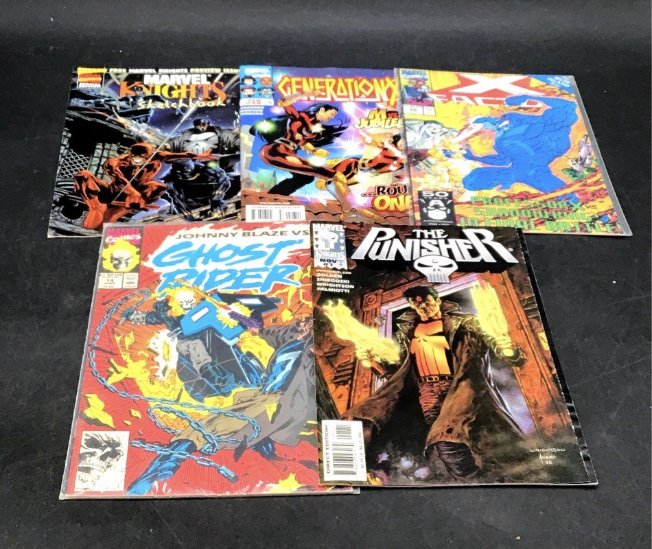 Vintage Marvel Comics Lot of 20 X-Men Punisher Ghost Rider Cable 1990s Era