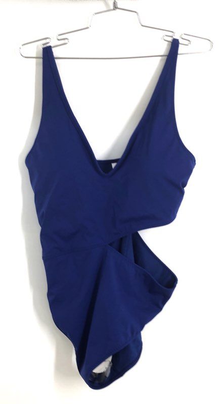 Fabletics Women's Seaside Cutout One-Piece Swimsuit Admiral Blue NWT Size L