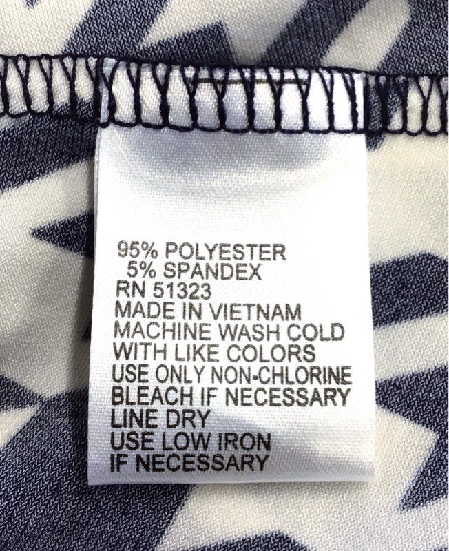 NWT Preston & York Women's Navy Blue White Houndstooth Maxi Dress - Size L