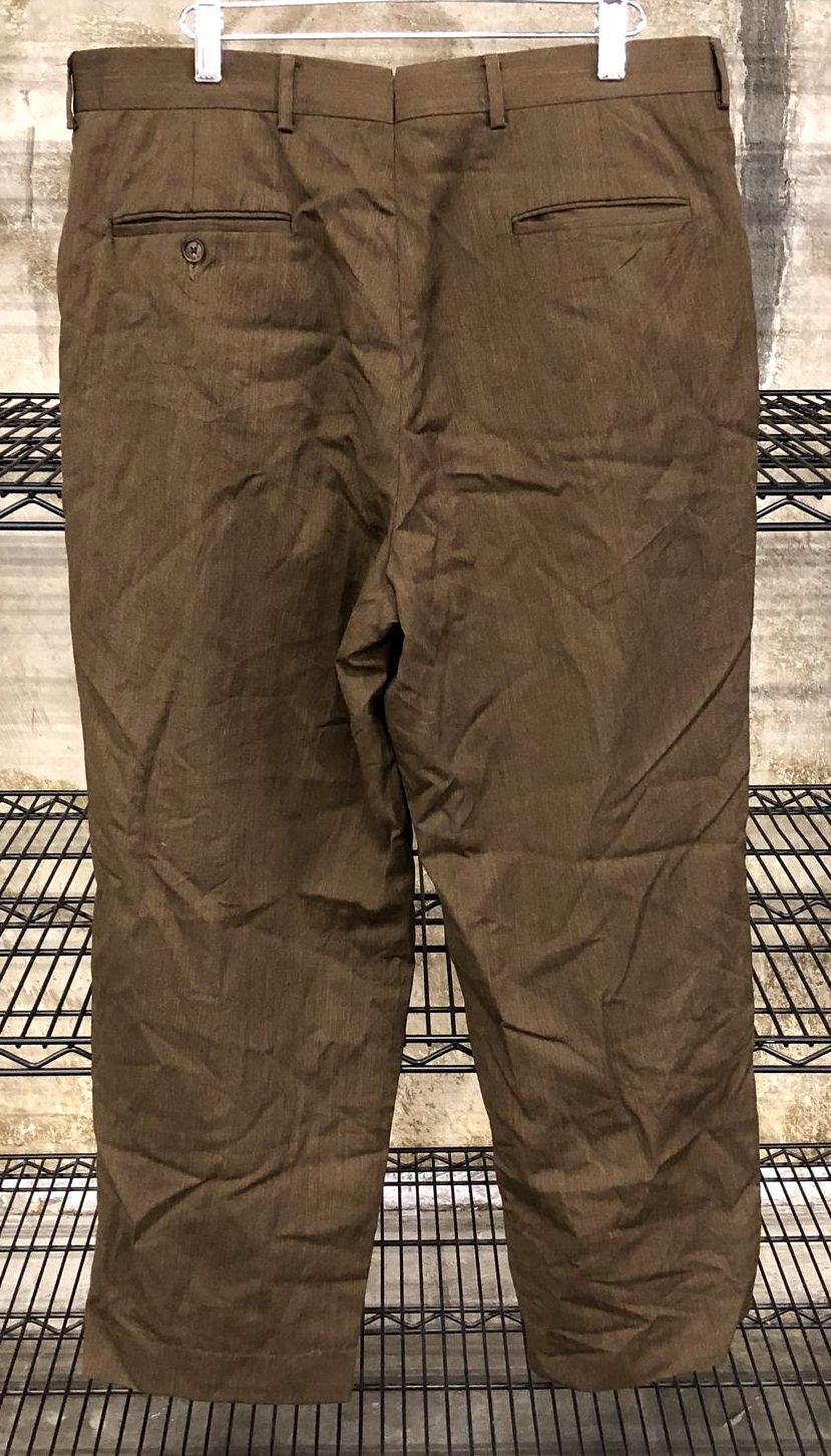 Vintage Burberrys Men's Designer Brown Suit/Dress Pants - Size ~32x27 (+COA)