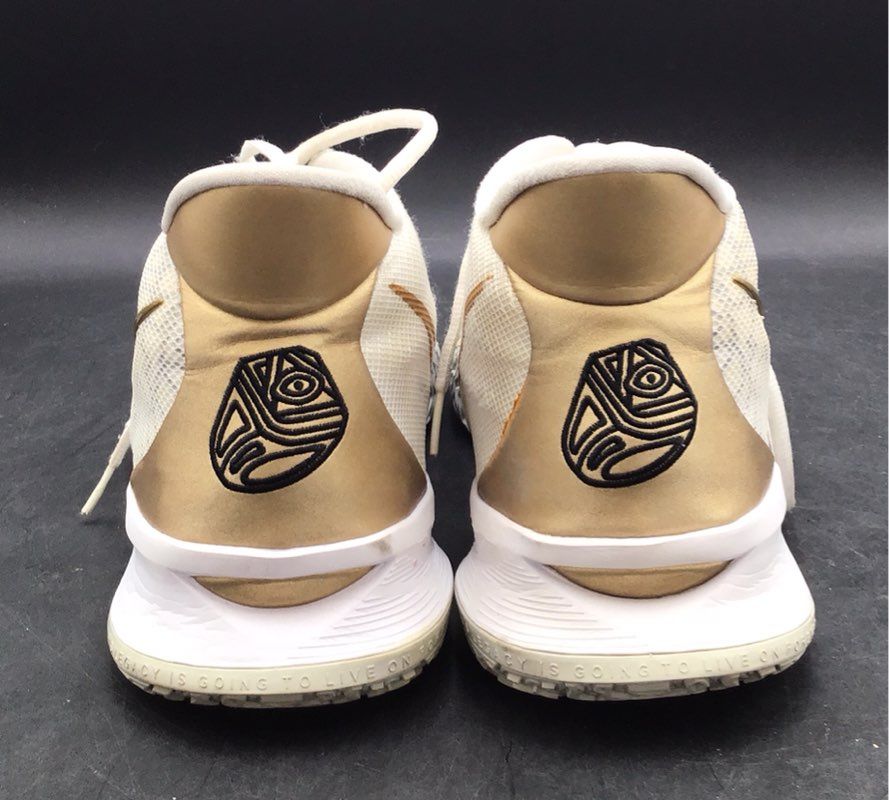 Nike Kyrie 7 Pale Ivory Metallic Gold Basketball Shoes Men's Size 15