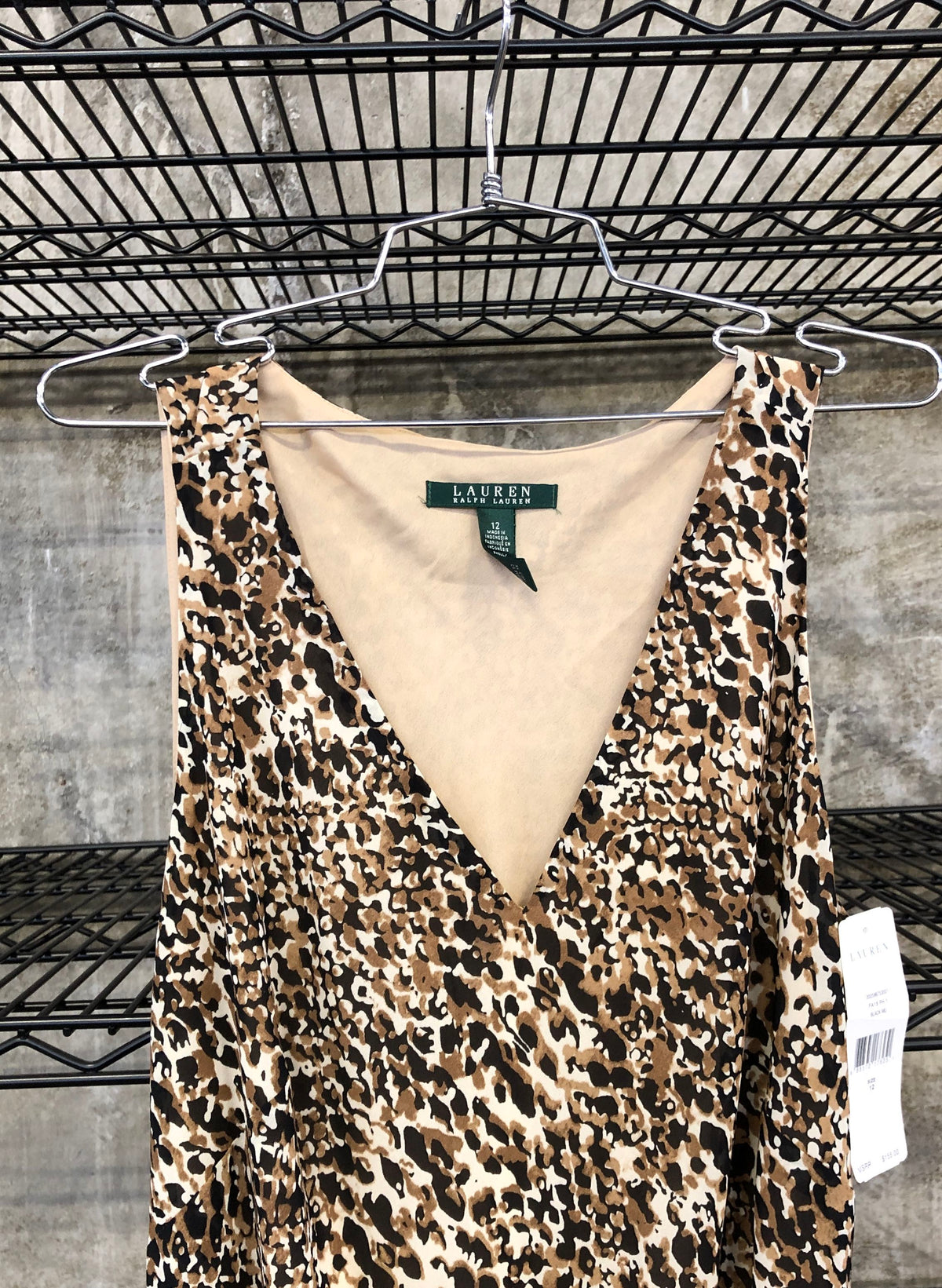 Lauren Ralph Lauren Women's Leopard Print Sleeveless Maxi Dress NWT Sz 12