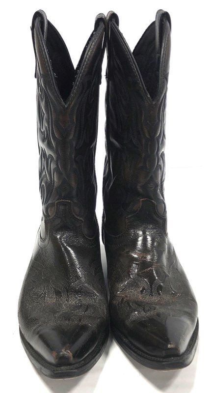 Laredo 6862 Black Leather Western Cowboy Boots Men's Size 11D