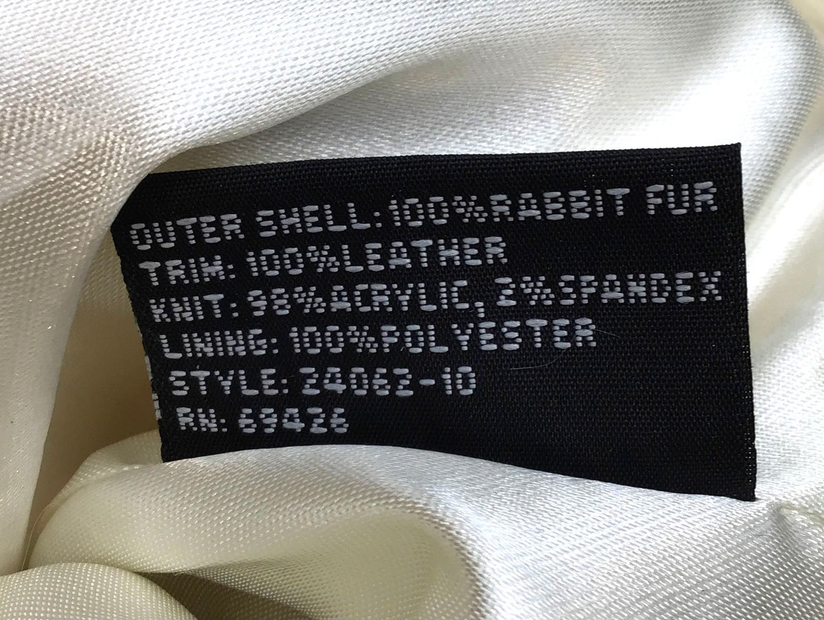 Wilsons Leather Maxima Women's White Fur Jacket - Size XL