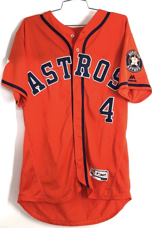 Majestic Men's Houston Astros George Springer #4 Orange Flex Base Jersey Sz 40