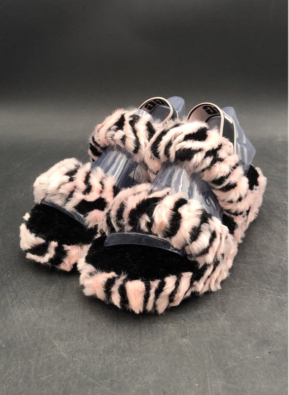 Ugg Women's Pink Black Slide Slipper - Size 7