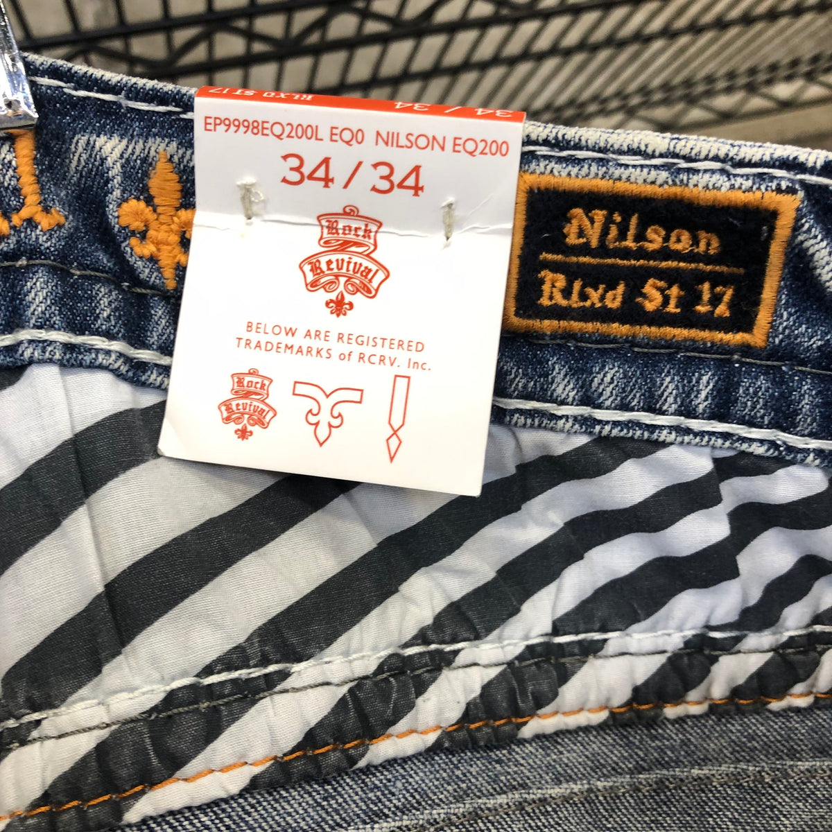 Rock Revival Men's 'Nilson Rlxd St 17' Blue Denim Relaxed Fit Jeans - Size 34/34