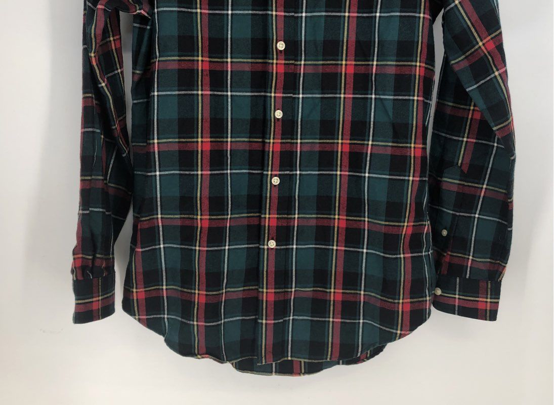 Ralph Lauren Men's Multicolor Plaid Flannel Button-Up Shirt - Size S