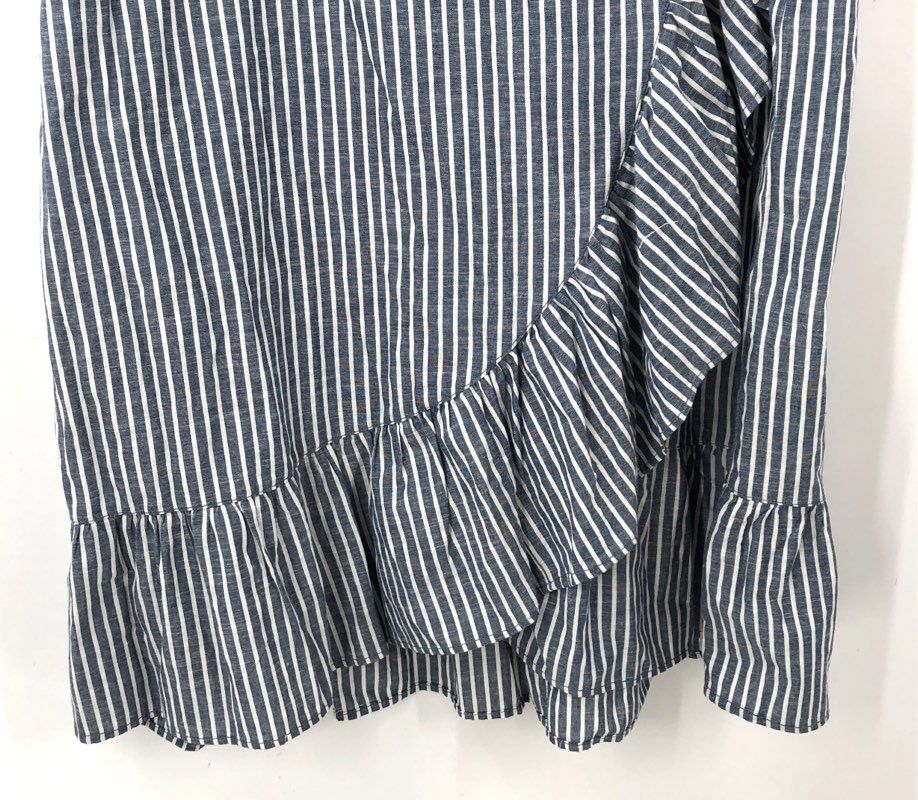 NWT Rachel Roy Women's Navy White Striped Wrap Skirt - Size 1X