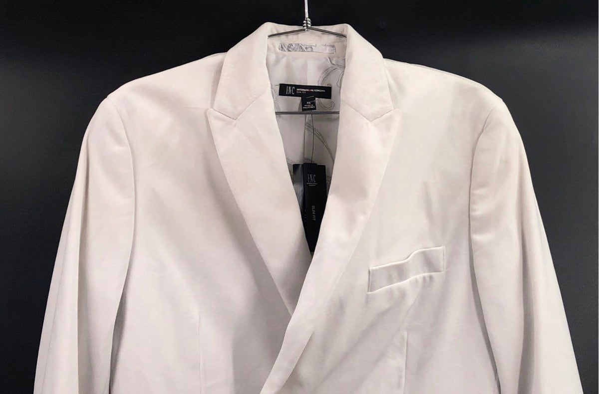 INC International Concepts Men's Off White Double Breasted Blazer XS NWT