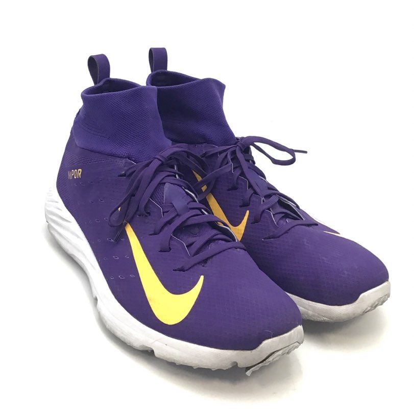 Nike Vapor Untouchable Speed Turf 2 LSU Trainer Shoes Purple Gold Size 14