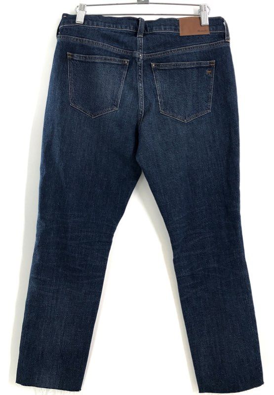 Madewell Women's The Slim Boyjean Blue Raw Hem Stretch Denim NWT Sz 25