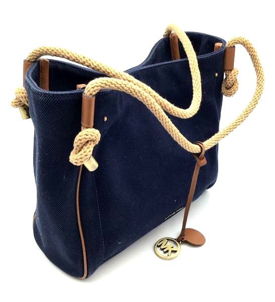 Authentic Michael Kors Navy Blue Luxury Tote Bag - COA Included