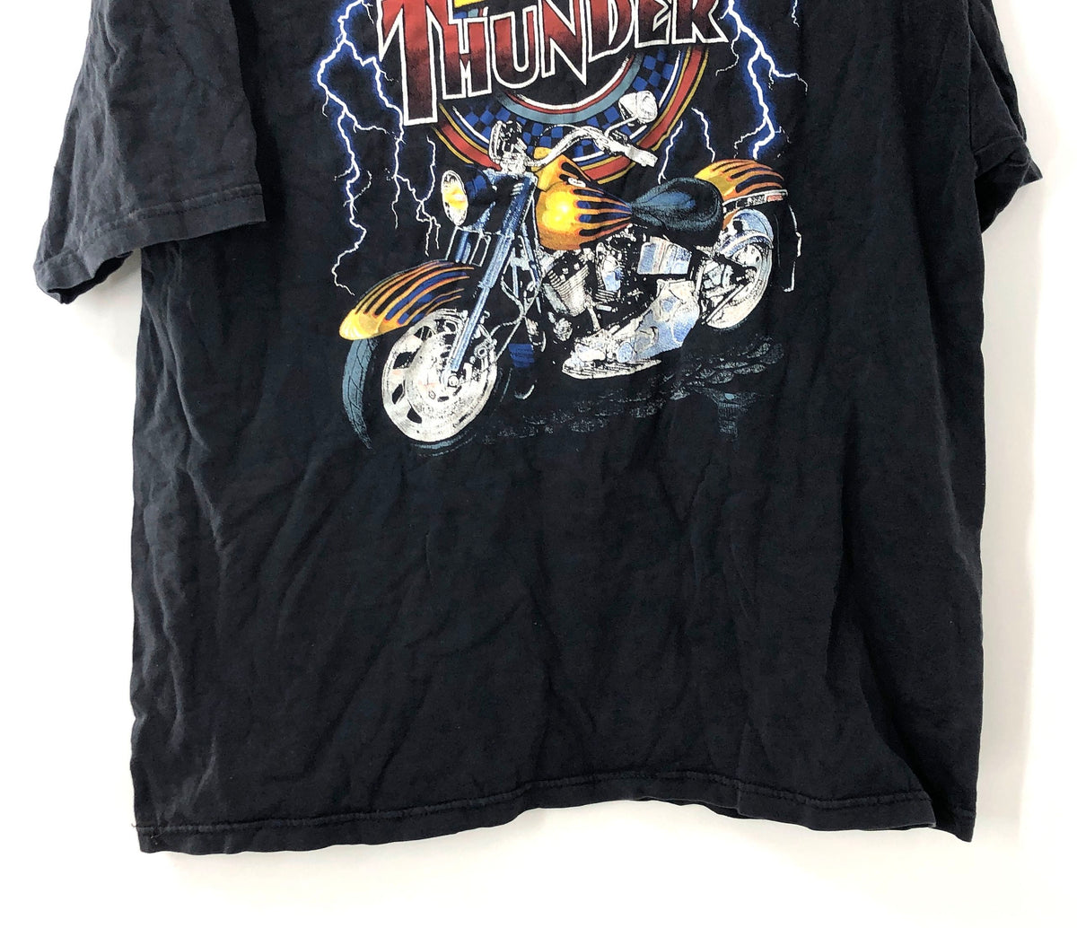 Vintage 90s Easyriders Street Thunder Motorcycle T-Shirt Single Stitch USA Sz XL
