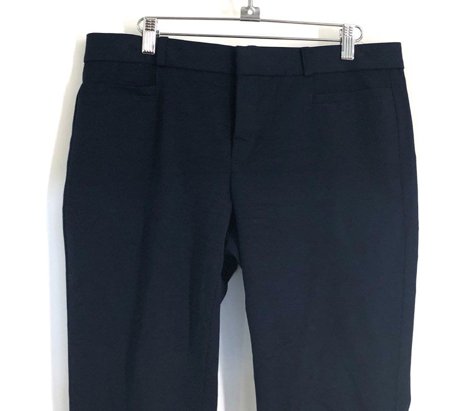 Banana Republic Women's Navy Sloan Stretch Cotton Blend Ankle Pants Sz 8