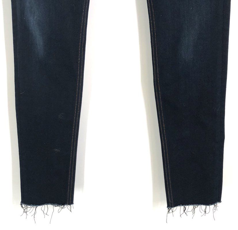 rag & bone Women's Coventry Skinny Jeans Dark Indigo Raw Hem Sz 26