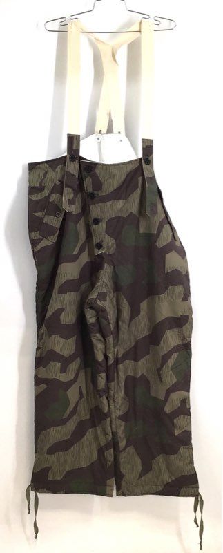 Vintage West German Army Splinter Camo Overpants Suspenders Sz Gr 3