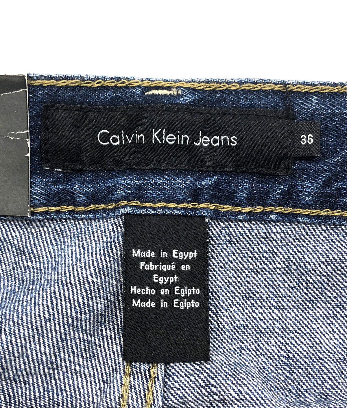 Calvin Klein Jeans Men's Dark Wash Straight Leg Blue Denim Jeans Size 36x32