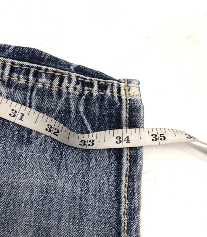 Rock Revival Women's Belva B205 Bootcut Jeans Blue Whiskered Embellished Sz 28