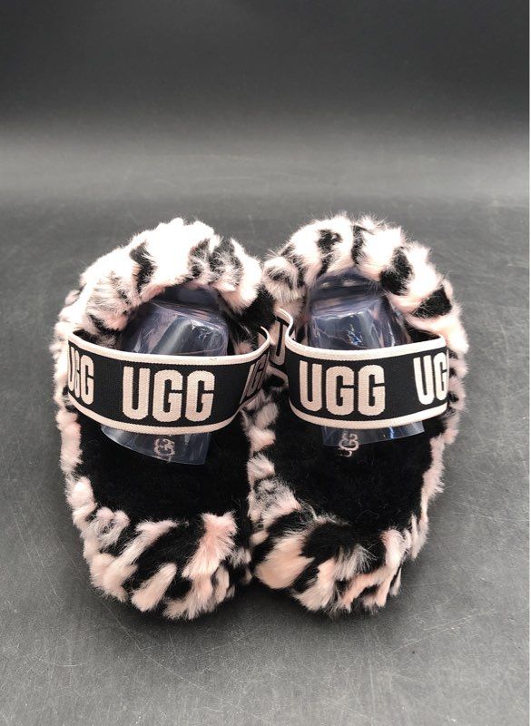 Ugg Women's Pink Black Slide Slipper - Size 7