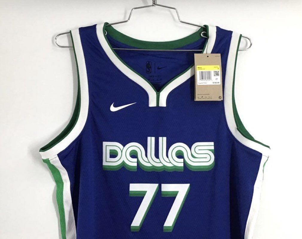 Nike Men's Luka Doncic Dallas Mavericks Swingman Jersey Blue Green Sz S NWT
