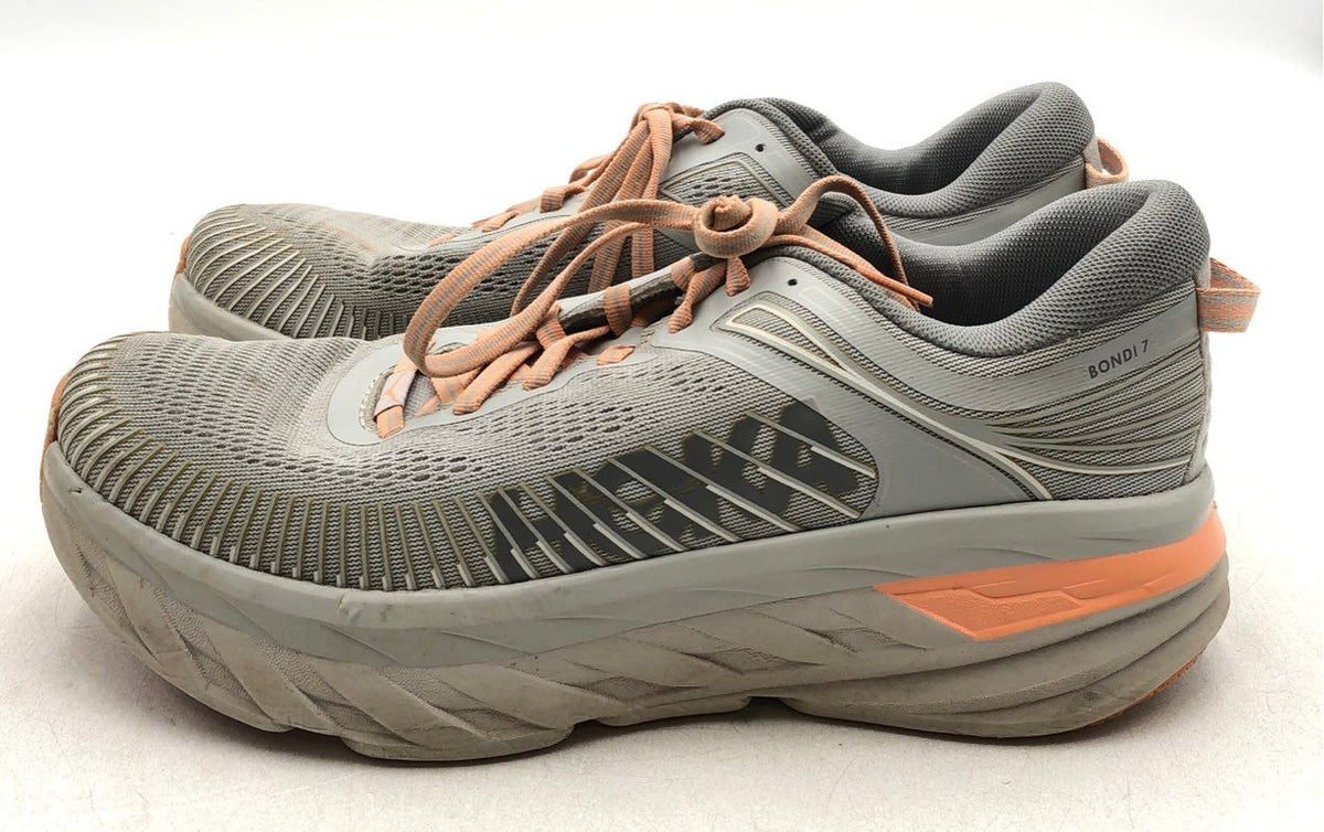 Hoka One One Women&#39;s Bondi 7 1110519 HMSH Gray Athletic Shoes - Size 10