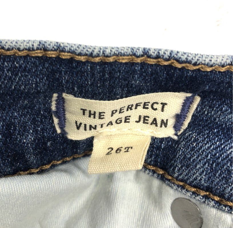 Madewell Women's The Perfect Vintage Jean Dark Indigo Blue High Rise Sz 26T