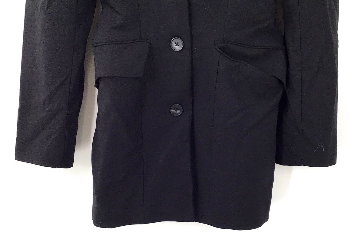 House of CB Women's Black Charmaine Power Shoulder Blazer Dress Coat Size M